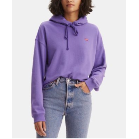 Levi's Sweaters - Levi's Cropped Hooded Sweatshirt Passion Flower